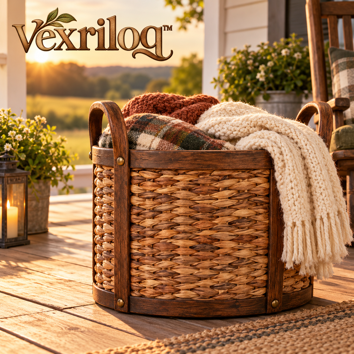 Porch Blanket Basket — view 1