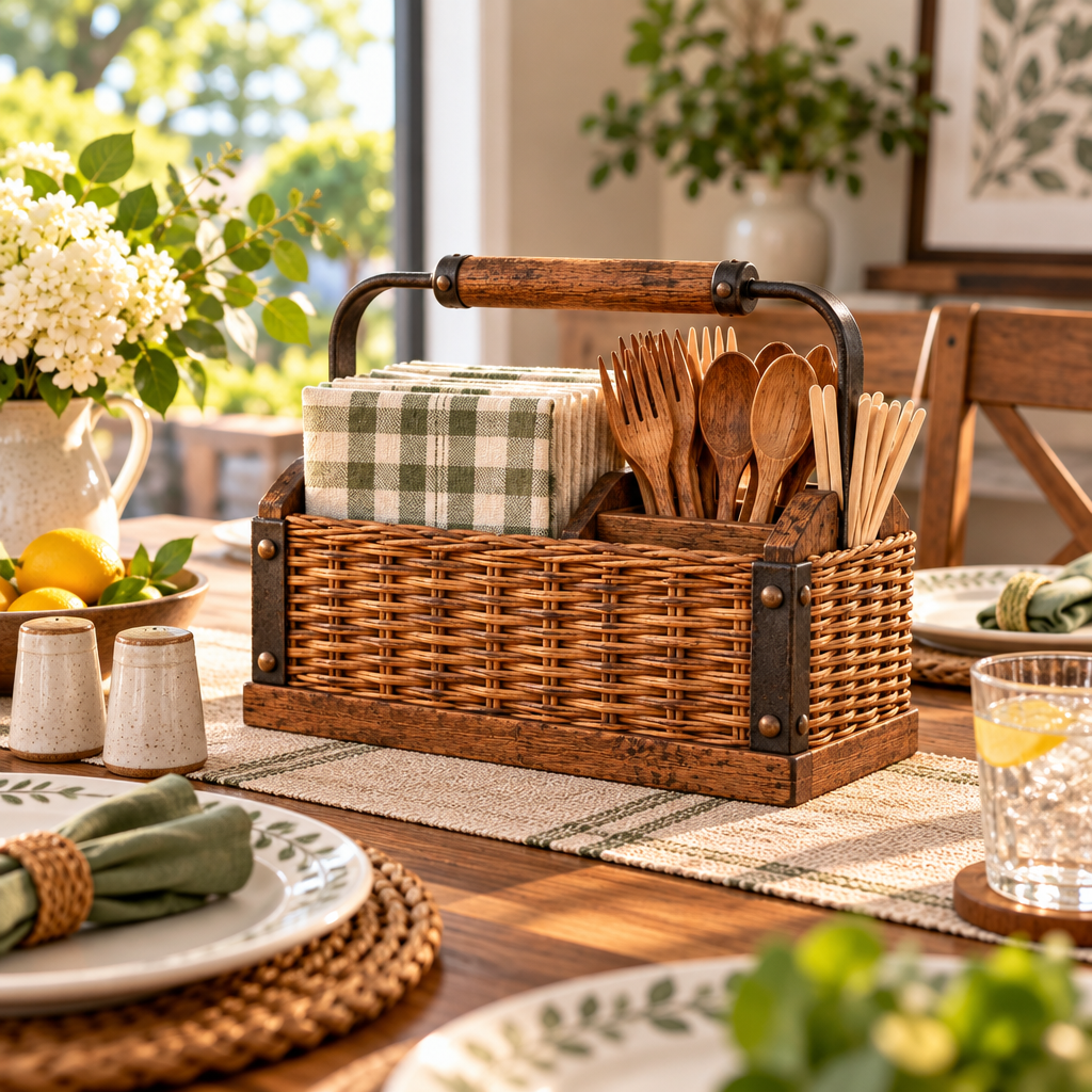 Outdoor Napkin & Utensil Holder — view 3