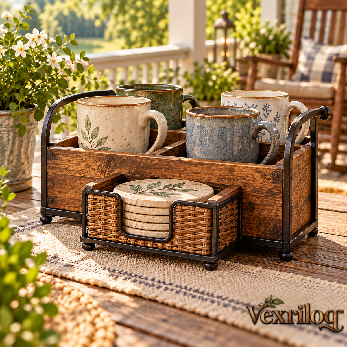 Patio Cup & Coaster Organizer — view 1