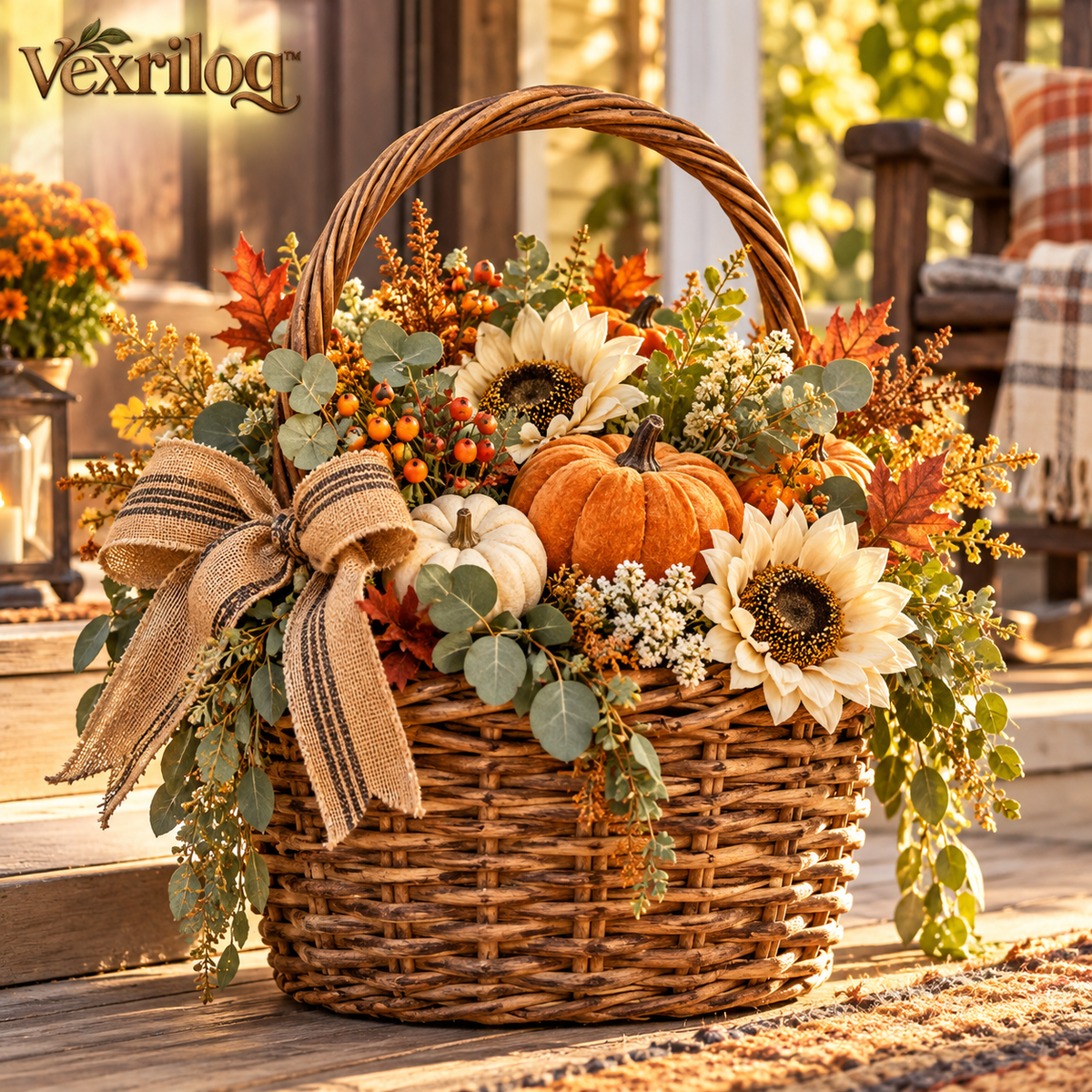 Seasonal Porch Accent Basket — view 1