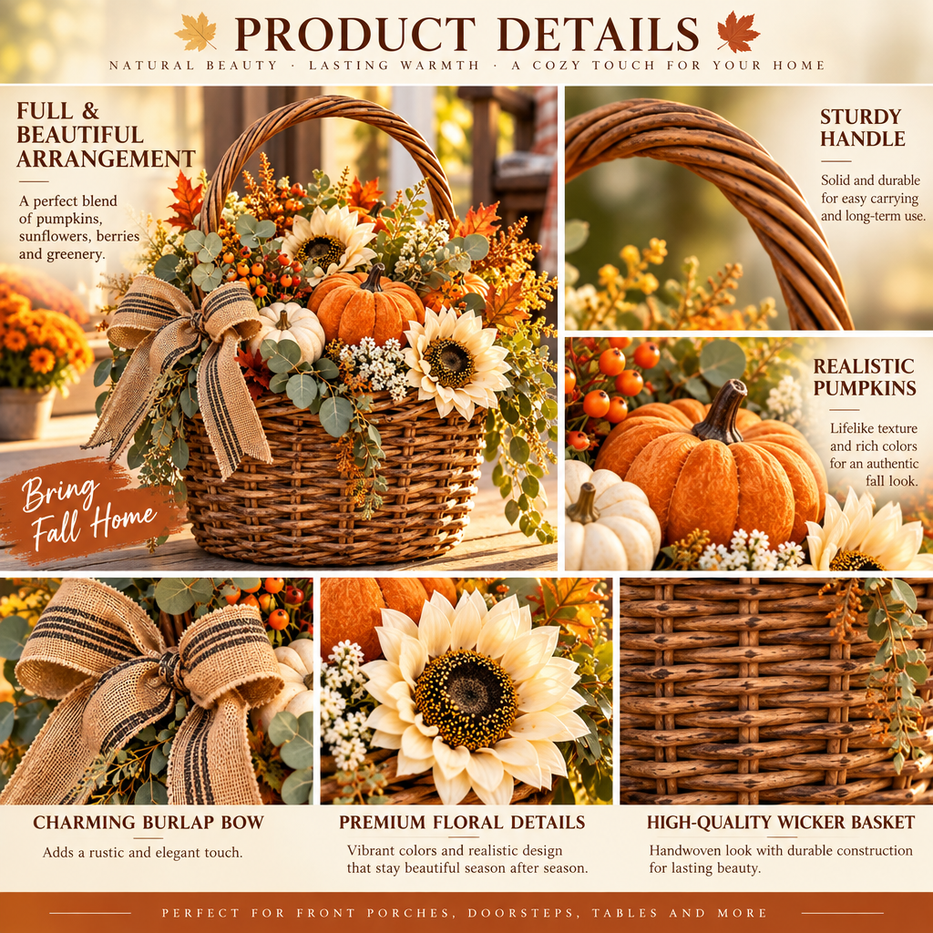Seasonal Porch Accent Basket — view 2